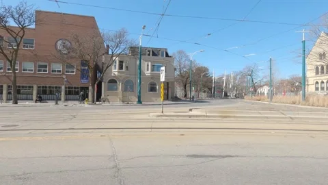 POV driving plate side view downtown Toronto city streets 스톡 동영상 150799411