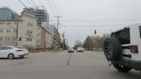 POV driving plate side view suburban city streets area landscape 库存影片 151127745