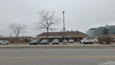 POV driving plate side view suburban city streets area landscape Stock Footage 151127868