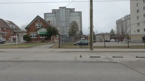 POV driving plate side view suburban city area landscape Vídeos de archivo 151129018