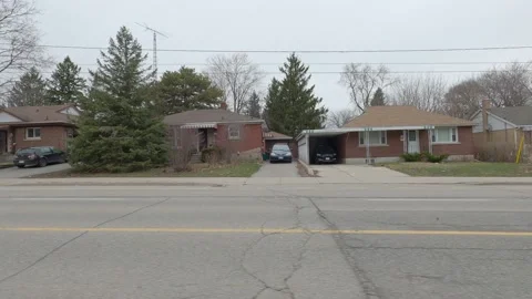 POV driving plate side view suburban city area landscape Video stock 151129056