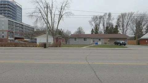 POV driving plate side view suburban city area landscape Stock-Footage 151129078