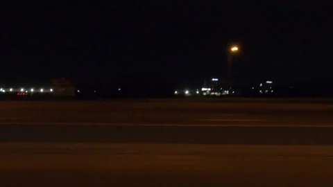 POV driving plate side view city streets on a very dark night Stock-Footage 154221081
