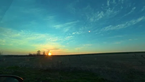 POV Driving at Sunset – Sunlight from Right Side, Countryside Road Vídeos de archivo 331063301