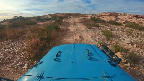 POV driving through the desert Stock-Footage 148126708