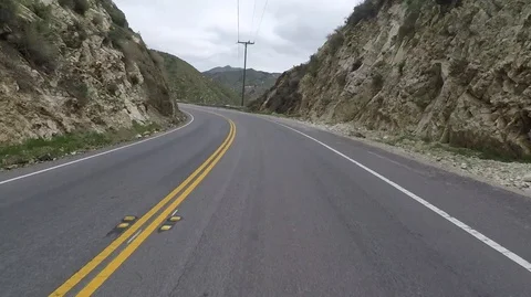 POV Driving through Duel Tunnel Stock Footage