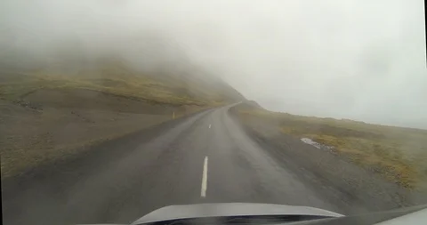 POV Driving Through Eastern Iceland Stock Footage 91074552