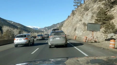 POV Driving Through Slow Mountain Traffic 2 動画素材 148359659