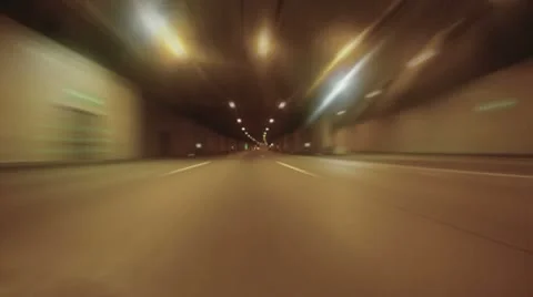 POV: Driving through Tunnel Stock-Footage 18197329