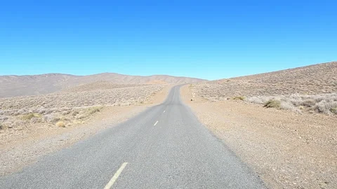 POV Driving a Van Through Death Valley, clip 1 Stock Footage 199681145