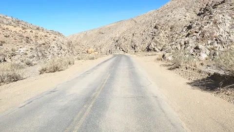 POV Driving a Van Through Death Valley, clip 10 Stock Footage 199702005