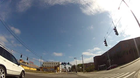 POV Driving in Ybor low angle 2 Minute Stock Footage 24465714