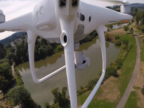 POV Drone Backside Flying Fast Wide Video stock 79502540