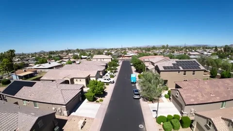 POV Drone over Phoenix suburbs | 4K | 60 fps 库存影片 245520964