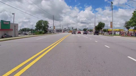 POV Duluth Ga coming to a stop in the turning lane Stock Footage 134650203