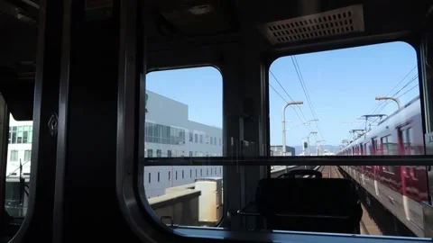 POV, Elevated Train in Japan Stock Footage 136901521