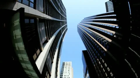 P.O.V. Elevated View Driving Downtown Chicago, USA Stock Footage 12009182