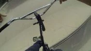 Pov Extreme Bmx Fall Skatepark Stock Footage