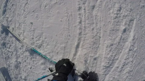 POV: Falling Whilst Skiing Stock Footage 160279568