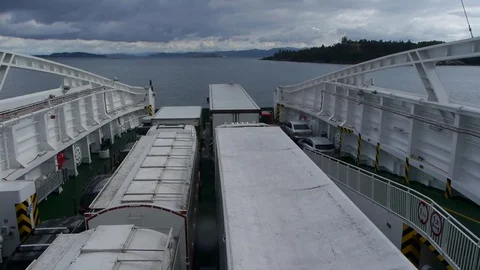 POV of ferry in Norway Stock Footage 71277985