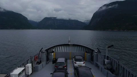 POV of ferry in Norway Stock Footage 71278170