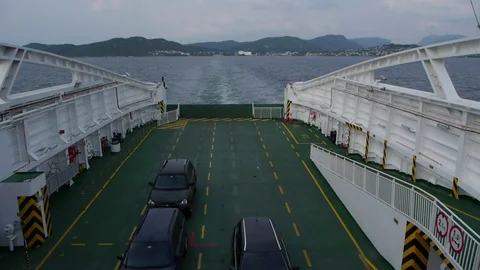 POV of ferry in Norway Stock Footage 71278173