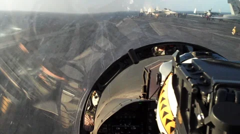 POV figher jet takeoff. Stock Footage 53859976