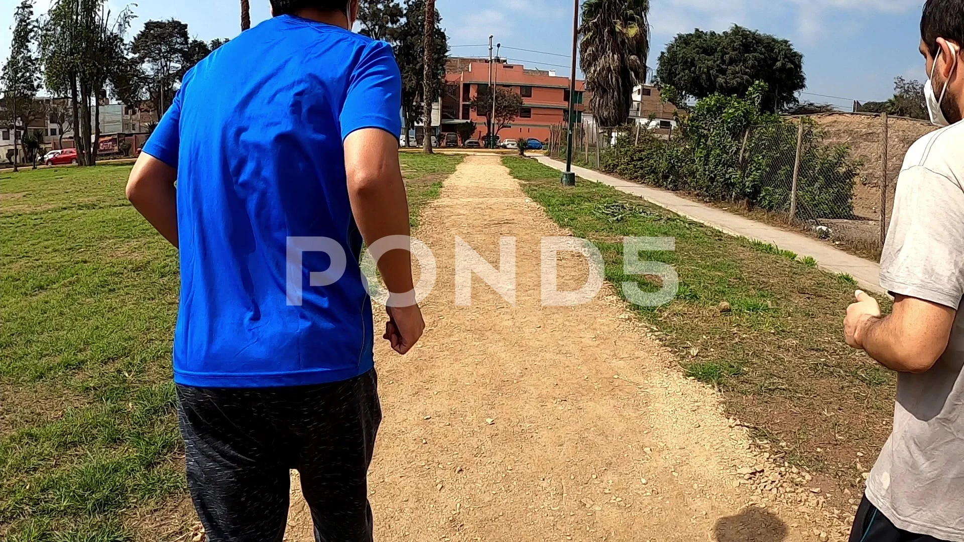 POV first-person view from behind runnin... | Stock Video | Pond5