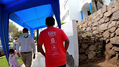 POV first person view running through the municipality of surco in the day 库存影片 159629065