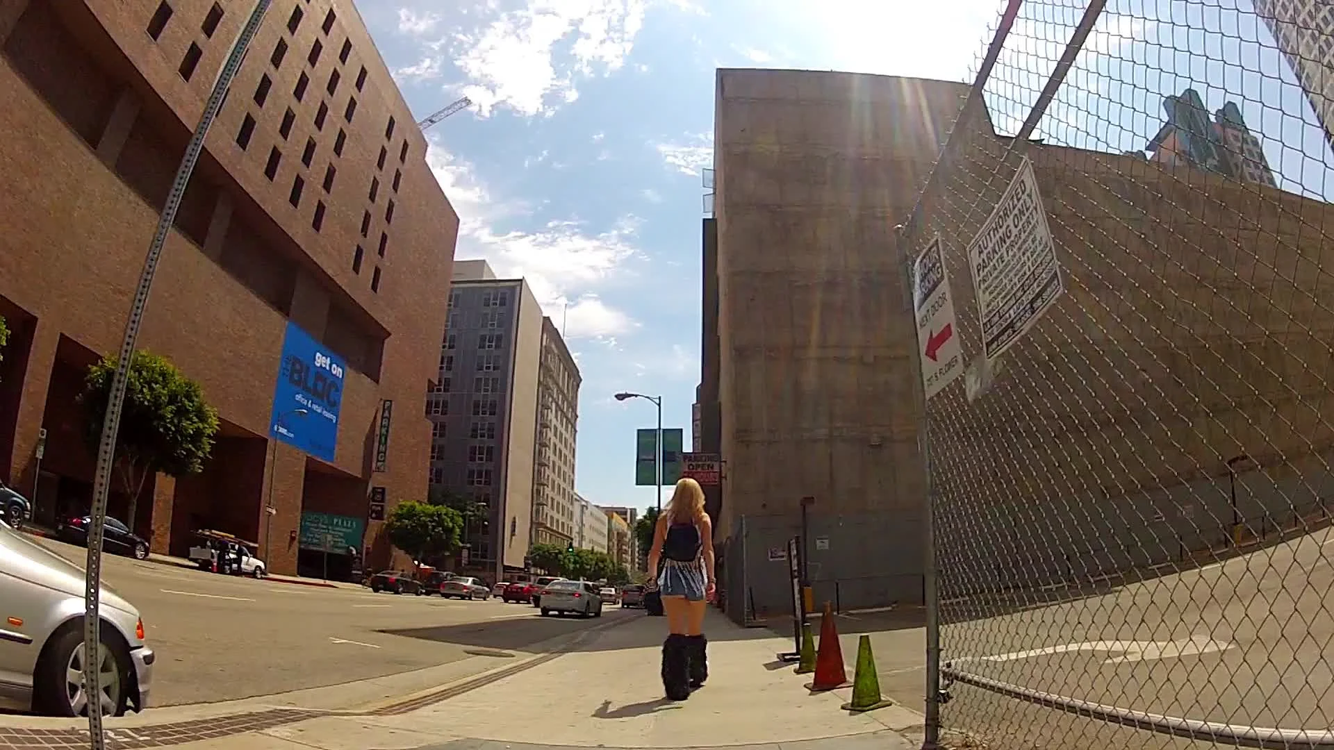 POV Following Behind Hot Girl Walking In... | Stock Video | Pond5