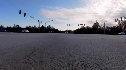 POV FPV driving down a rural country road turning lane Jimmy Dyes Parkway on  Stock Footage 152379614