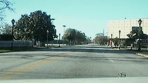 POV FPV driving downtown Augusta Georgia in 2002 7th Street and Civic Center Stock Footage 170794733