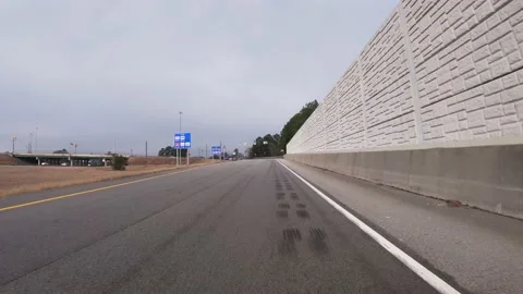 POV FPV driving on an exit ramp off interstate 20 and Belair Road Stock Footage 149381953