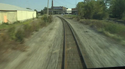 POV from Front of Train Stock Footage 62786637