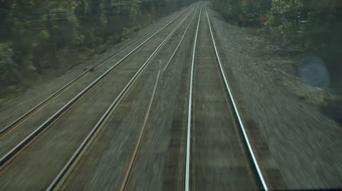 POV from Front of Train Stock Footage 62786671