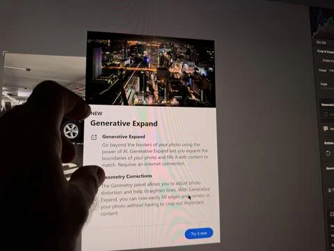 Pov Generative Feature in Adobe Apps 스톡 사진