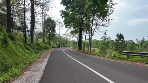 POV Ground Level Move Through Sukapura Bromo Curve Video stock 345195892