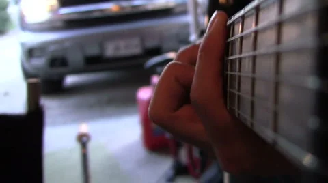 POV Guitar Neck Video stock 1104099