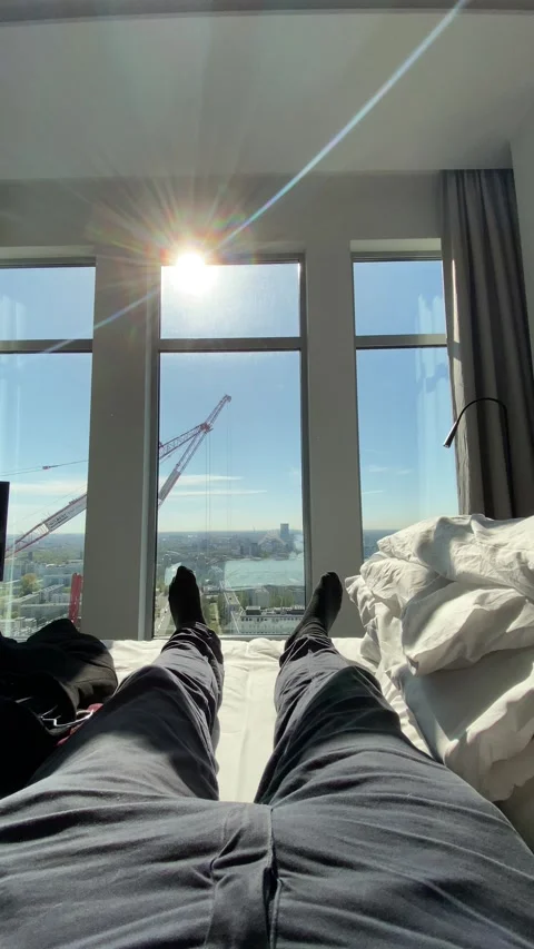 POV Hotel Suite View Alexanderplatz Panorama Berlin Apr 22 2026 Stock Footage 336280907