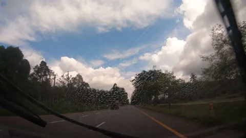 POV Hyperlapse Driving a car Stock Footage 142120907