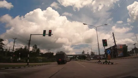POV Hyperlapse Driving a car Stock Footage 142121365