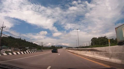 POV Hyperlapse Driving a car Stock Footage 142121779