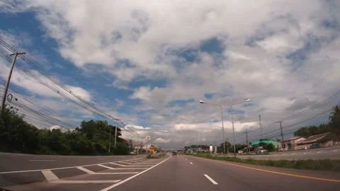 POV Hyperlapse Driving a car Stock Footage 142122081
