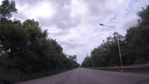 POV Hyperlapse Driving a car Stock Footage 142122368