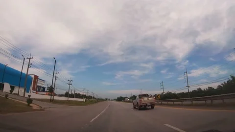 POV Hyperlapse Driving a car Stock Footage 142122763