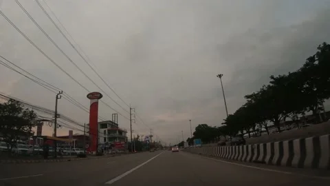 POV Hyperlapse Driving a car Stock Footage 142122771