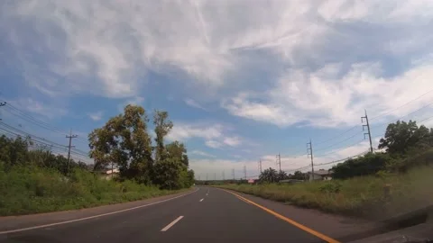 POV Hyperlapse Driving a car Stock Footage 142122858