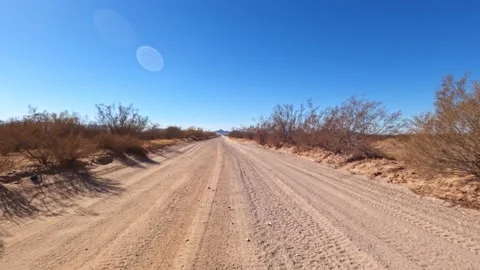 POV hyperlapse of rugged rural trail from front of car Stock Footage 147253853