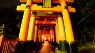 Pov Hyperlapse Of Torii Gates At Fushimi Inari In Kyoto, Japan Stock Footage