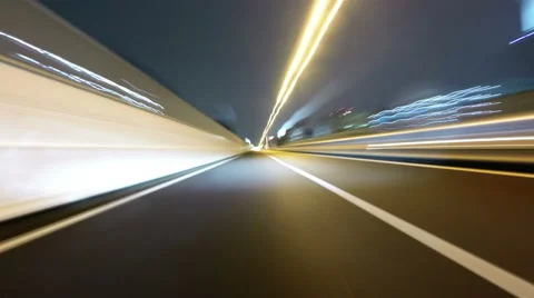 POV hyperlapse variation in rain from a running car on the highway. Stock Footage 61899449